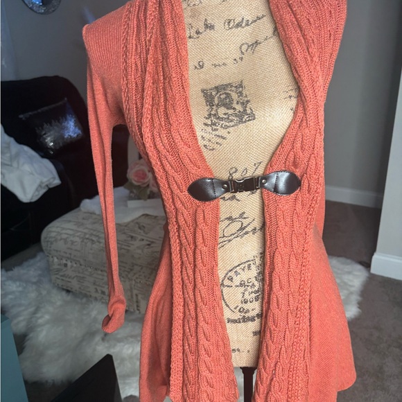Women's Patty Boutik Rust Sweater with Cable Knit - Picture 8 of 9